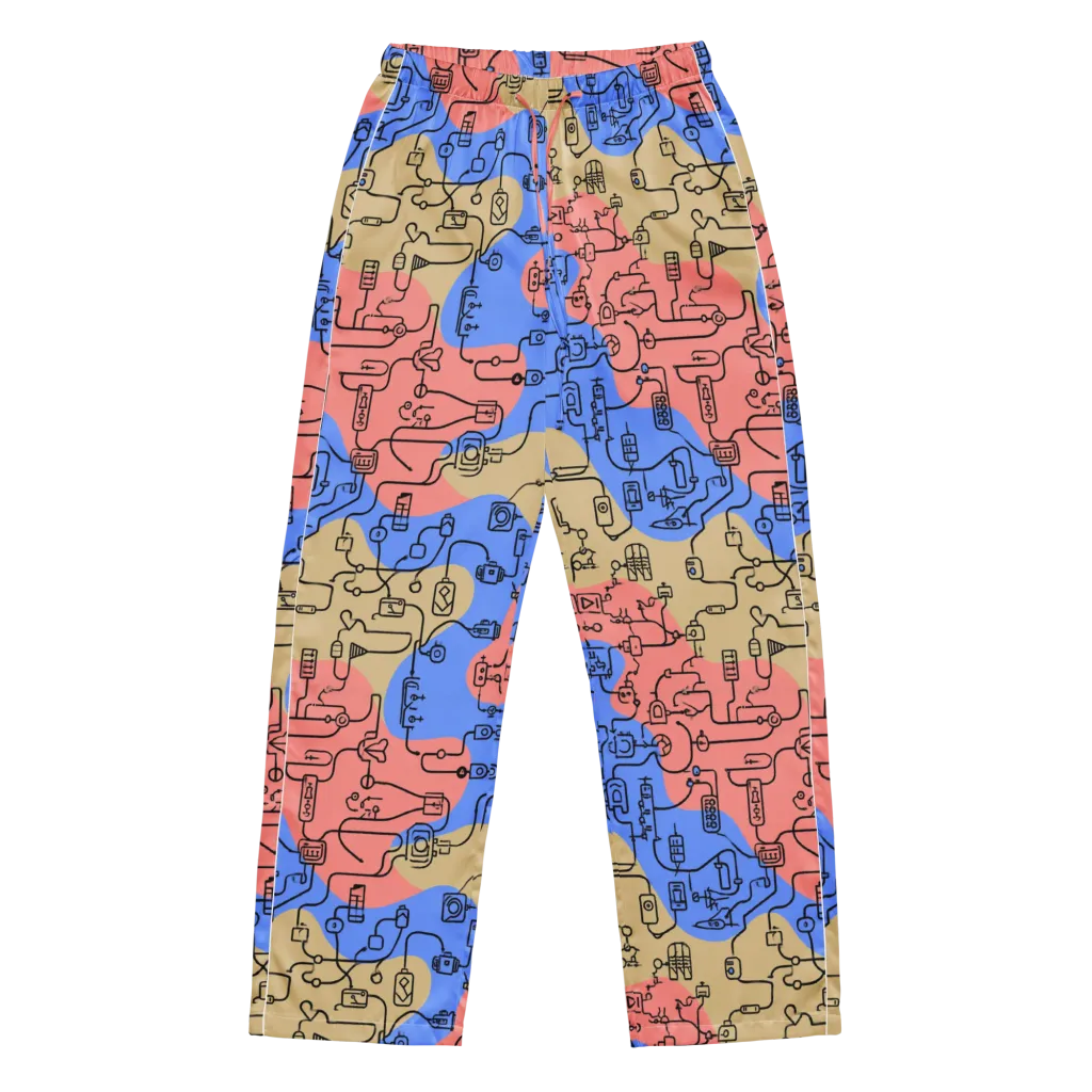Analog Bloom on Women's Pajama Pants — Front