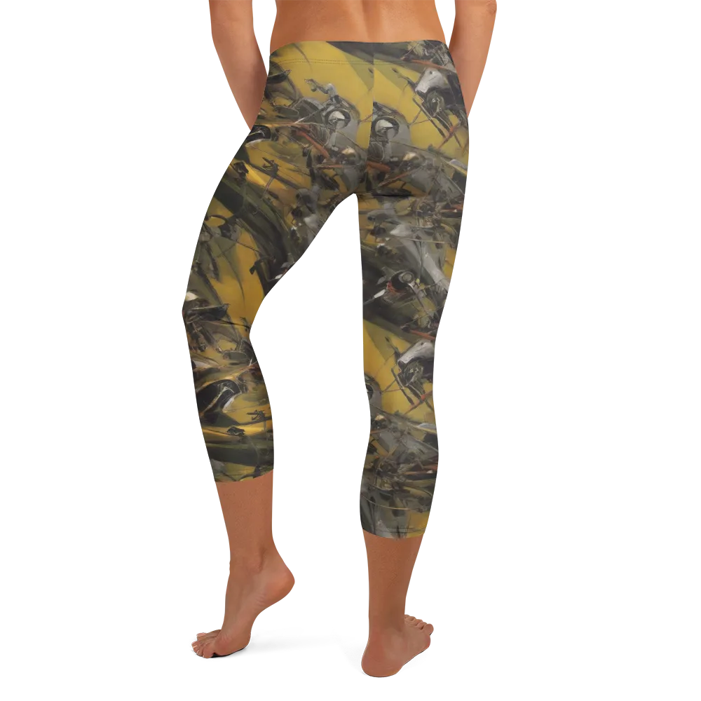 Ochre Momentum on Capri Leggings — Back