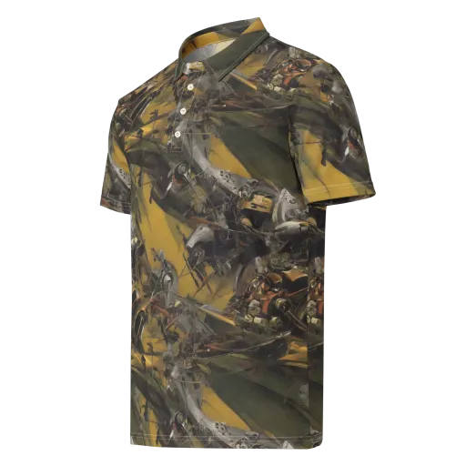 Ochre Momentum on a Men's Slim Fit Polo Shirt