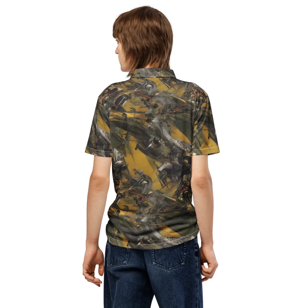 Ochre Momentum on Men's Slim Fit Polo Shirt — Back