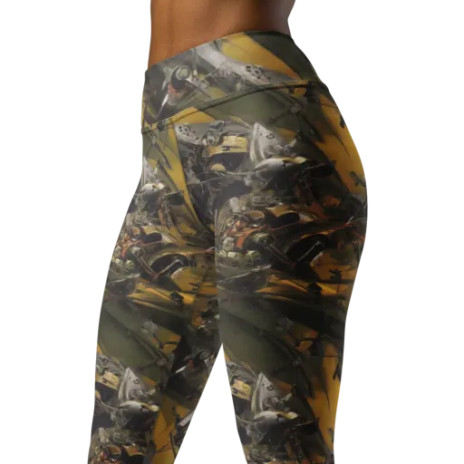 Ochre Momentum on a Yoga Leggings