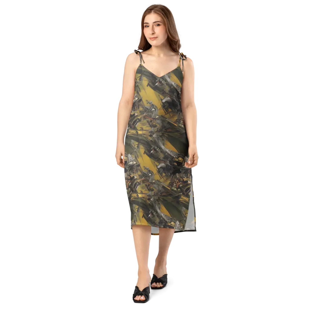 Ochre Momentum on Slip Dress — Front