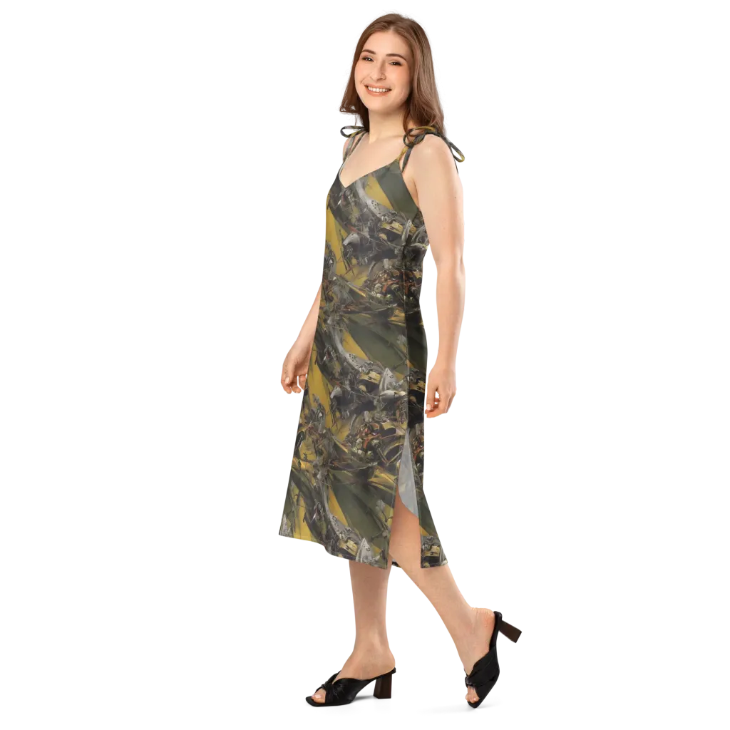 Ochre Momentum on Slip Dress — Left Front