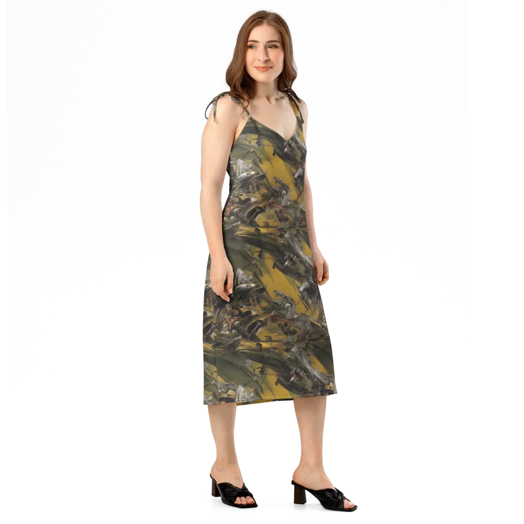 Ochre Momentum on Slip Dress — Right Front
