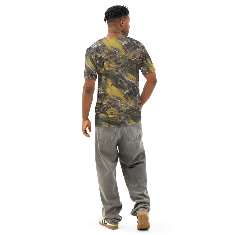 Ochre Momentum on Men's Cotton Crew Neck T-Shirt — Back