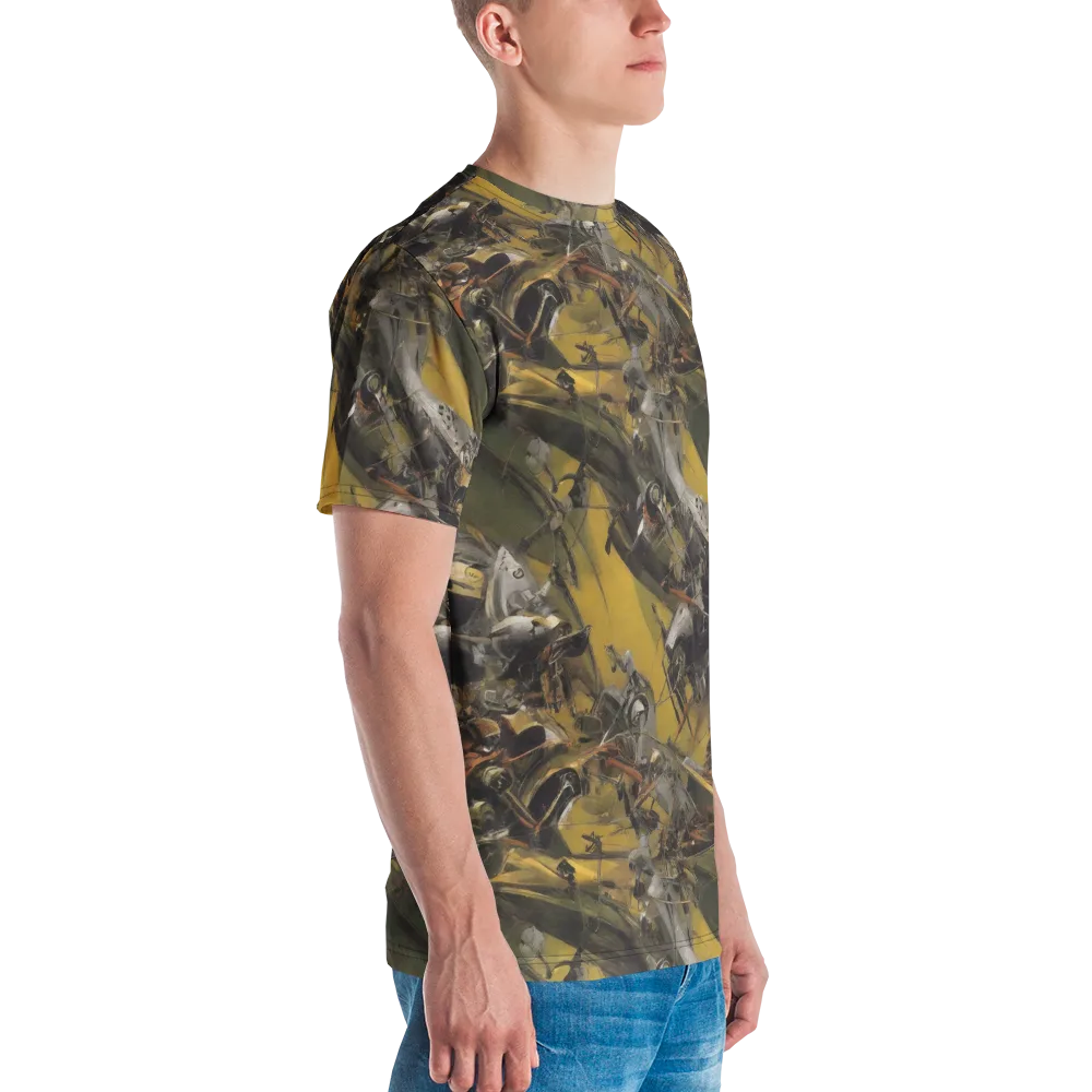 Ochre Momentum on Men's Crew Neck T-Shirt — Right