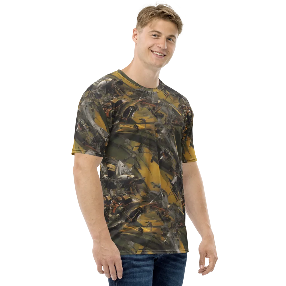 Ochre Momentum on Men's Crew Neck T-Shirt — Right