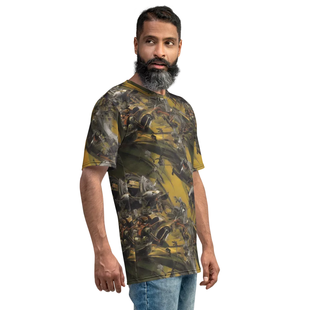 Ochre Momentum on Men's Crew Neck T-Shirt — Right