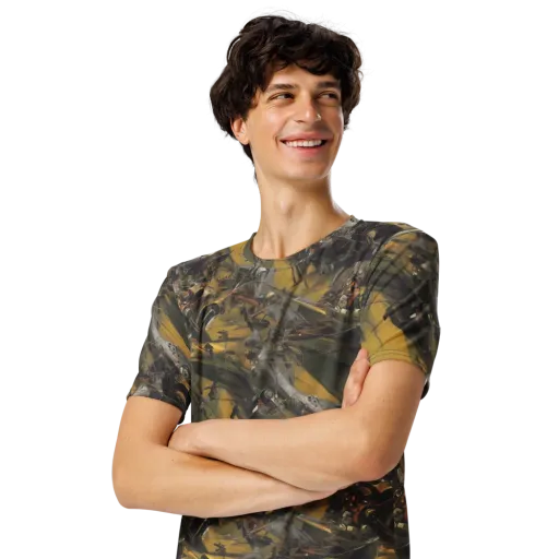 Ochre Momentum on a Men's Crew Neck T-Shirt