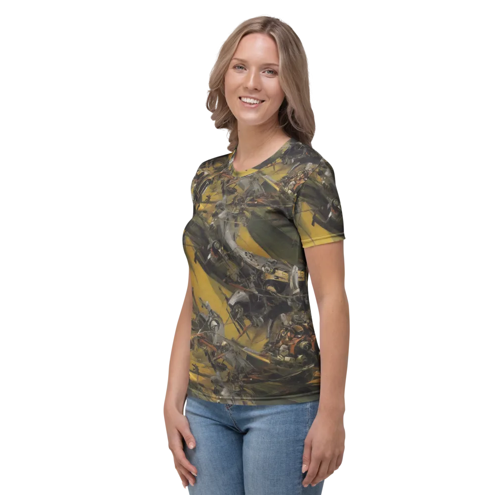 Ochre Momentum on Women's Crew Neck T-Shirt — Left