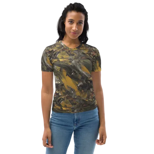 Ochre Momentum on a Women's Crew Neck T-Shirt
