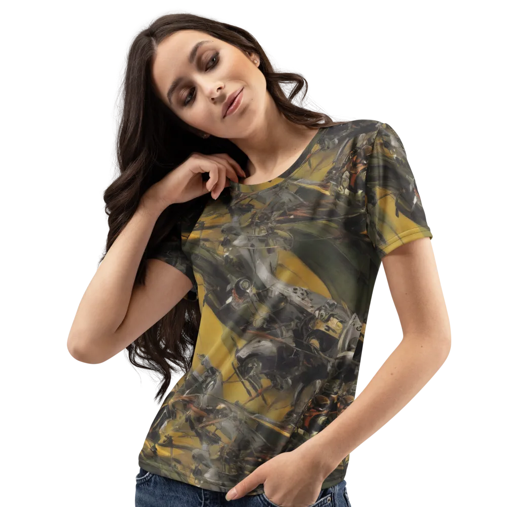 Ochre Momentum on Women's Crew Neck T-Shirt — Left Front