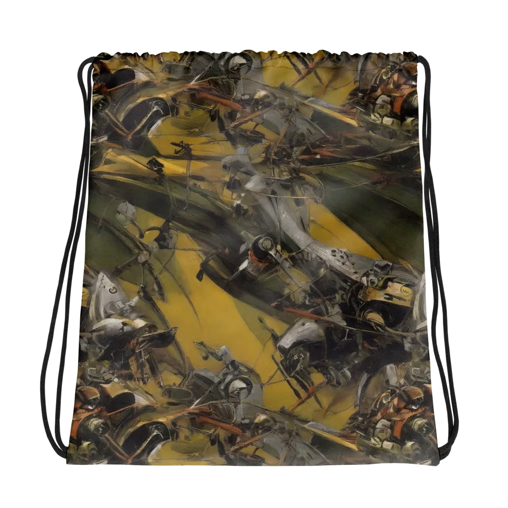 Ochre Momentum on Drawstring Bag — Photo