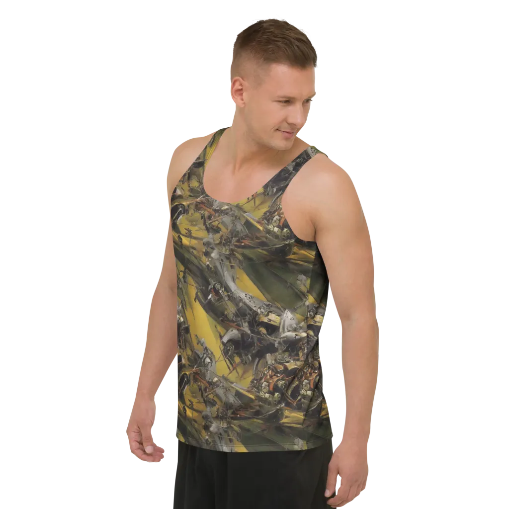 Ochre Momentum on Men's Tank Top — Left Front