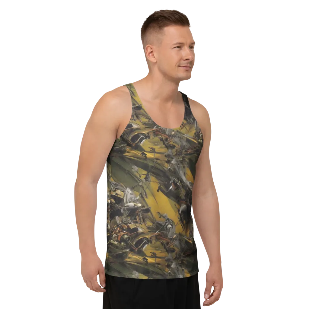 Ochre Momentum on Men's Tank Top — Right Front