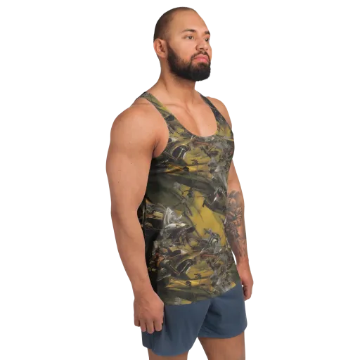 Ochre Momentum on a Men's Tank Top
