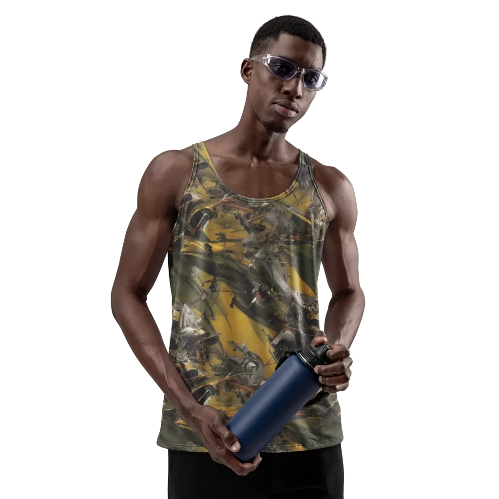 Ochre Momentum on Men's Tank Top — Front