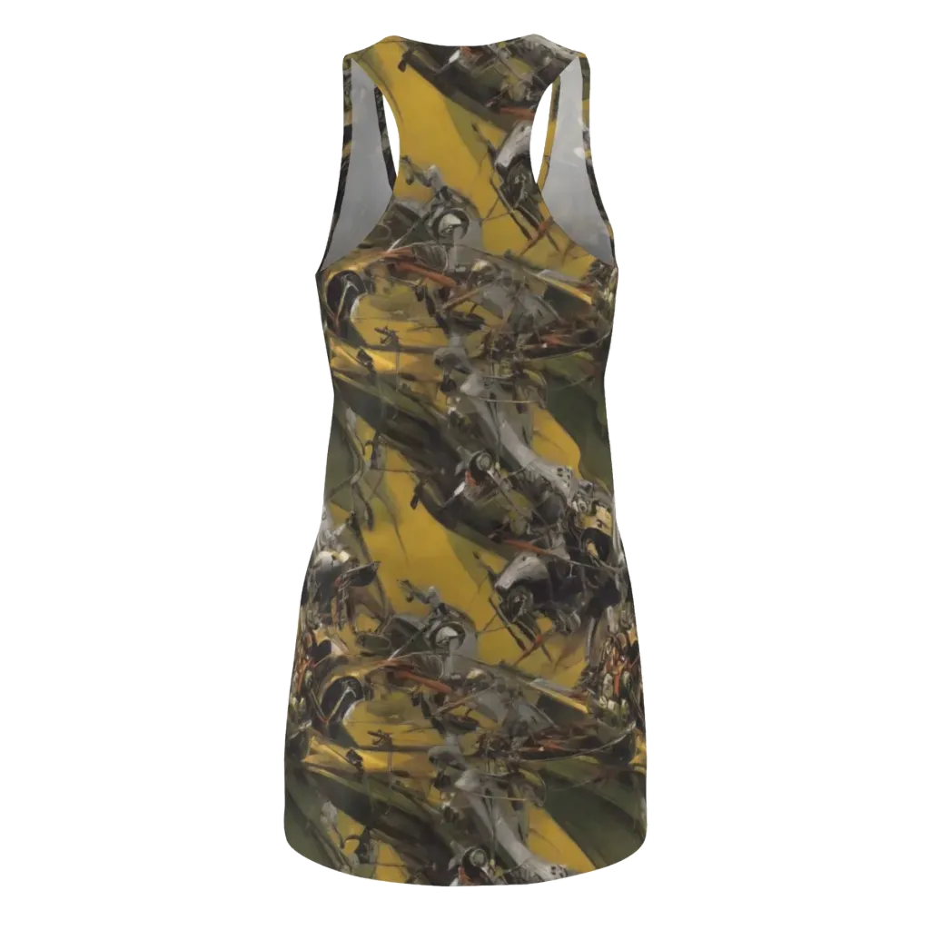 Ochre Momentum on Racerback Dress — Back