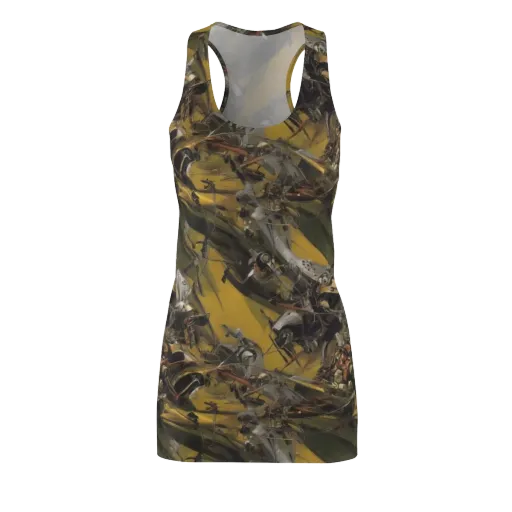 Ochre Momentum on a Racerback Dress