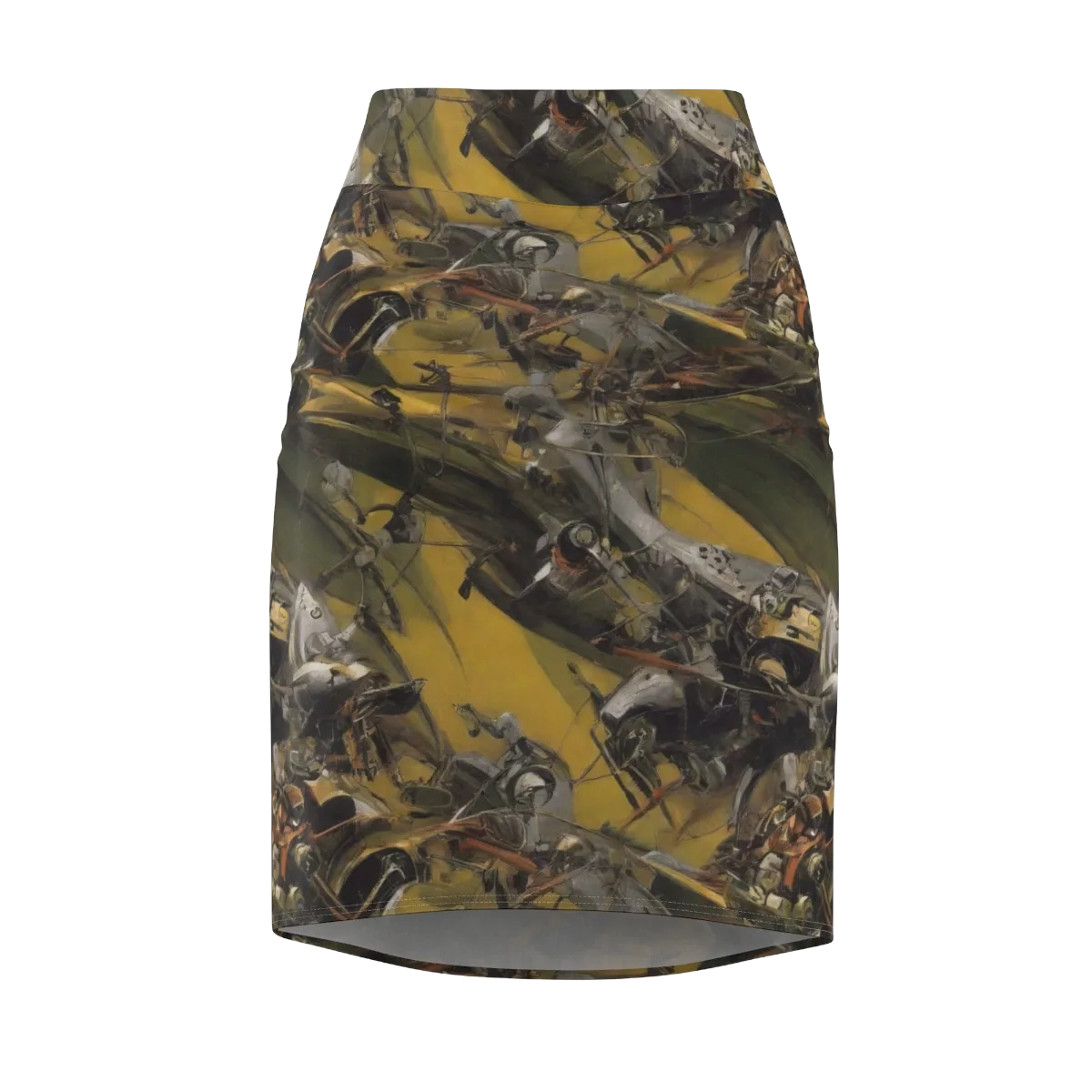 Ochre Momentum on Pencil Skirt — Front