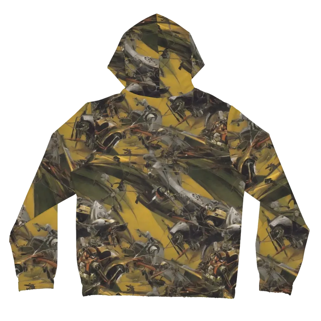 Ochre Momentum on Women's Full-Zip Hoodie — Back
