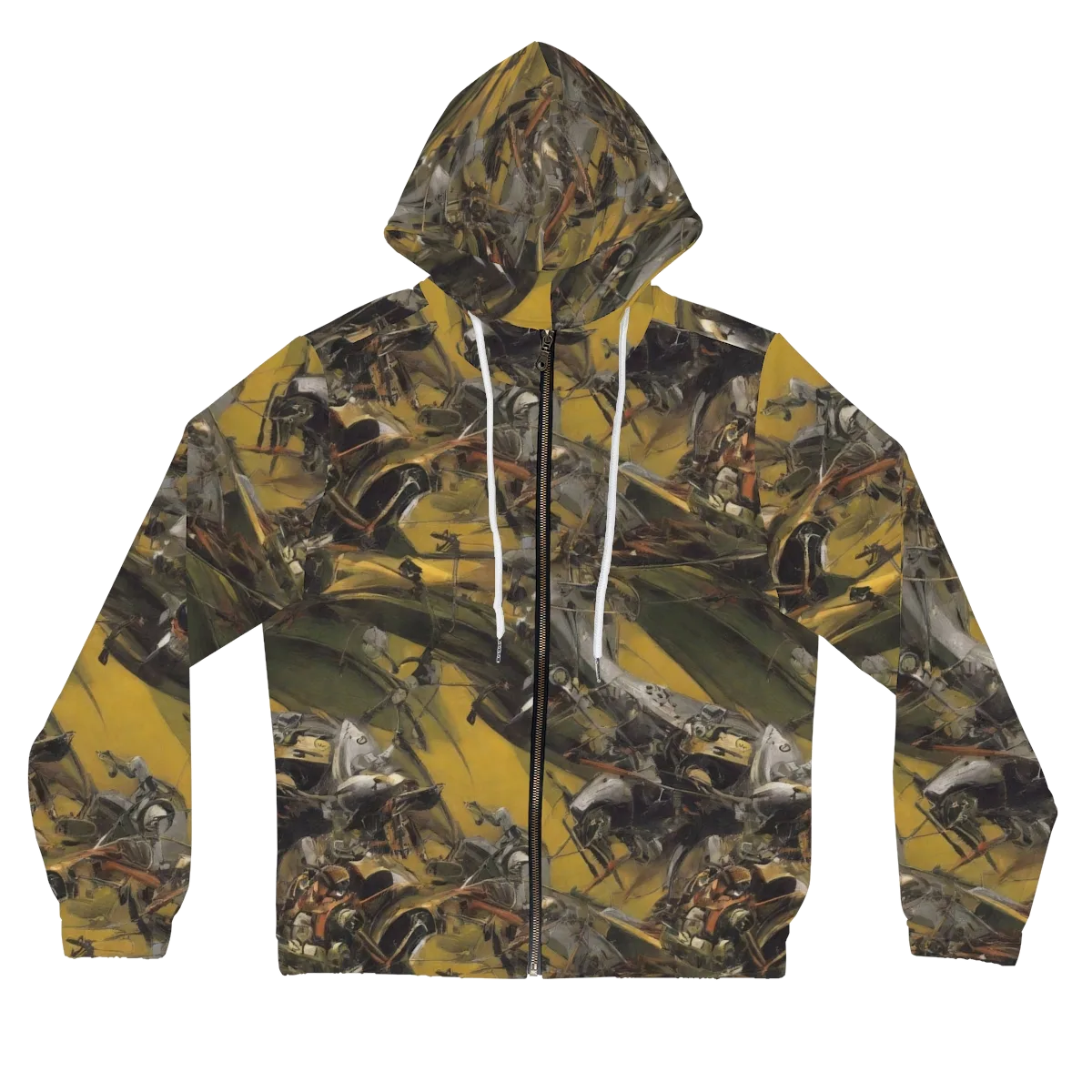 Ochre Momentum on Women's Full-Zip Hoodie — Front