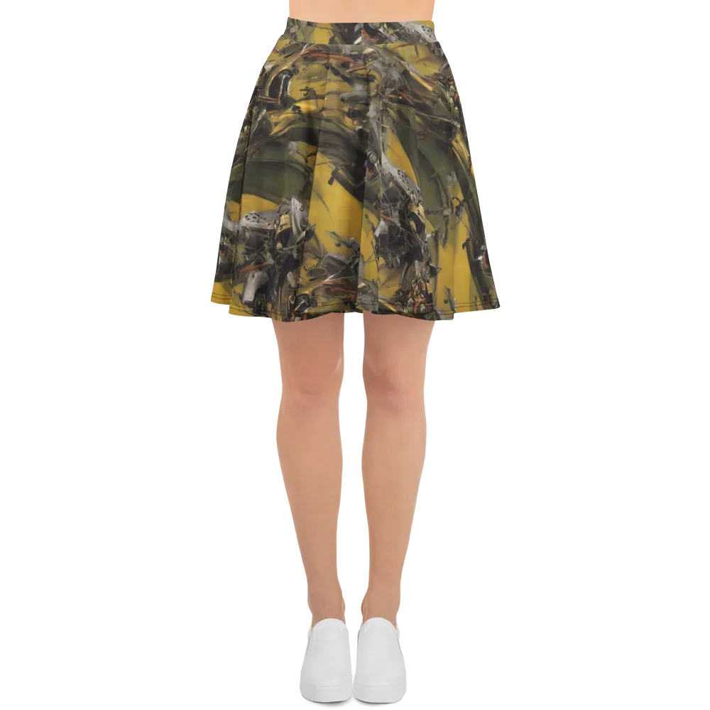 Ochre Momentum on Skater Skirt — Front