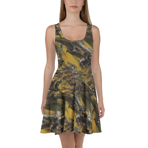 Ochre Momentum on a Skater Dress