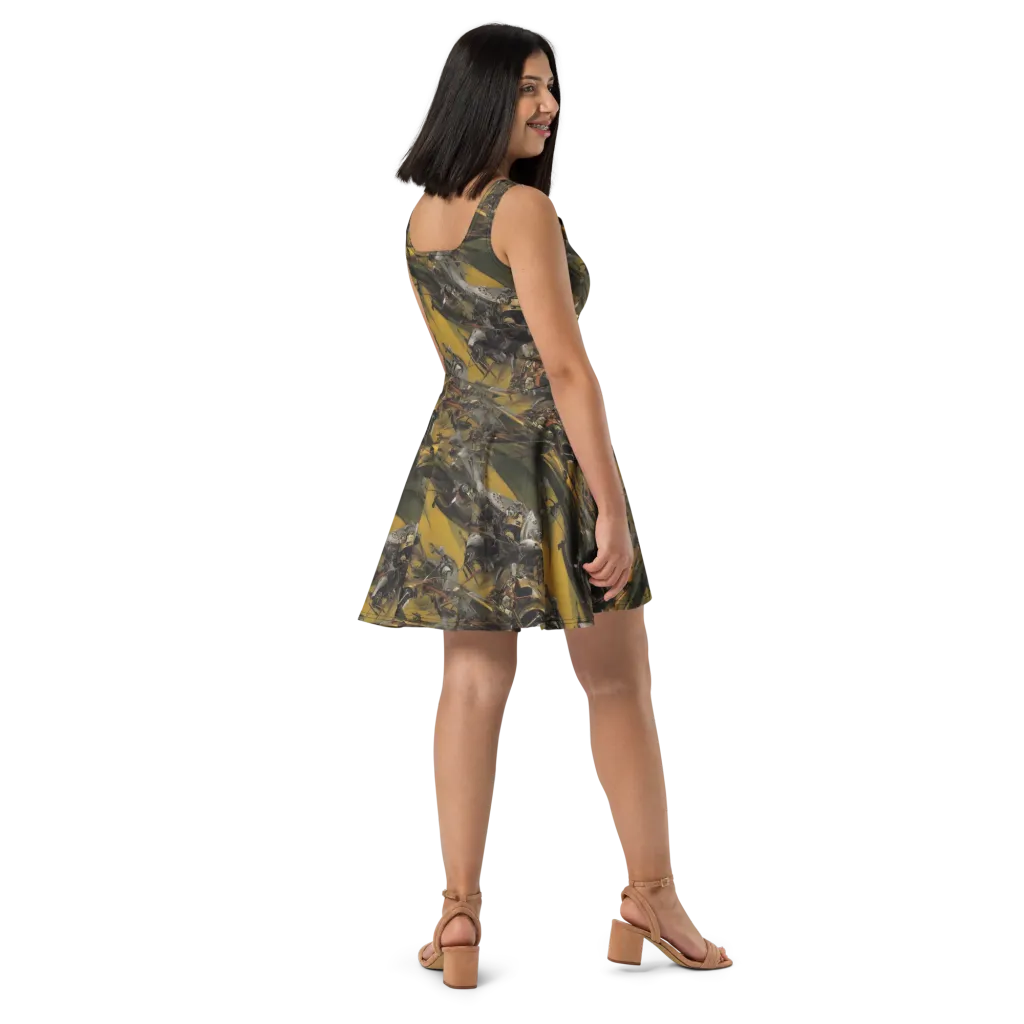 Ochre Momentum on Skater Dress — Right