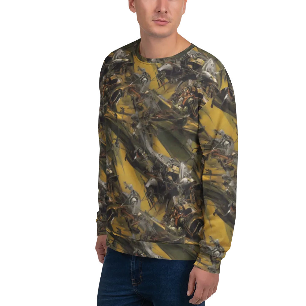 Ochre Momentum on Sweatshirt — Left Front