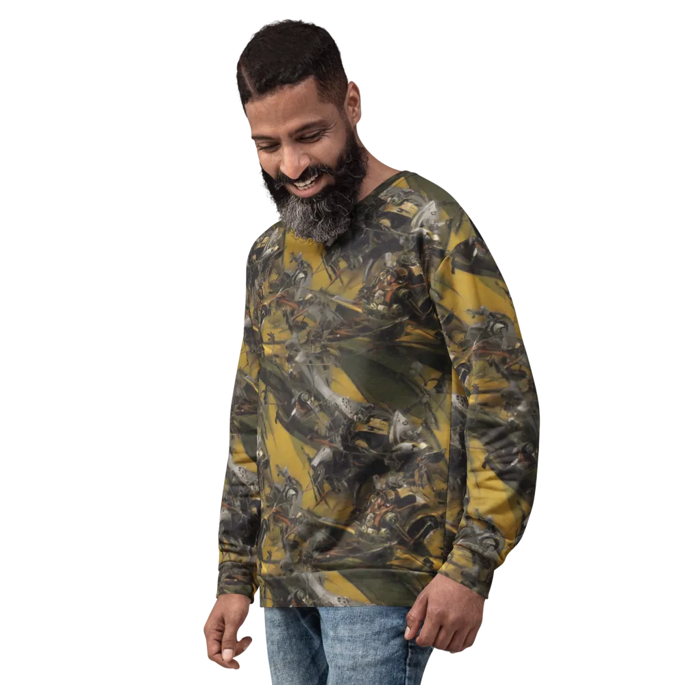 Ochre Momentum on Sweatshirt — Left Front