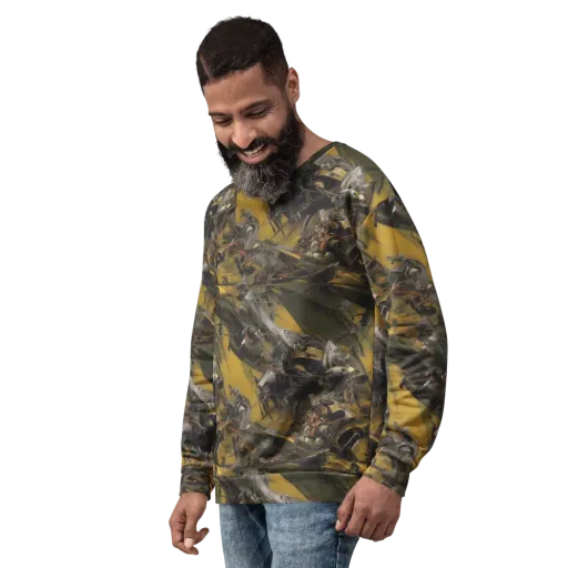 Ochre Momentum on a Sweatshirt