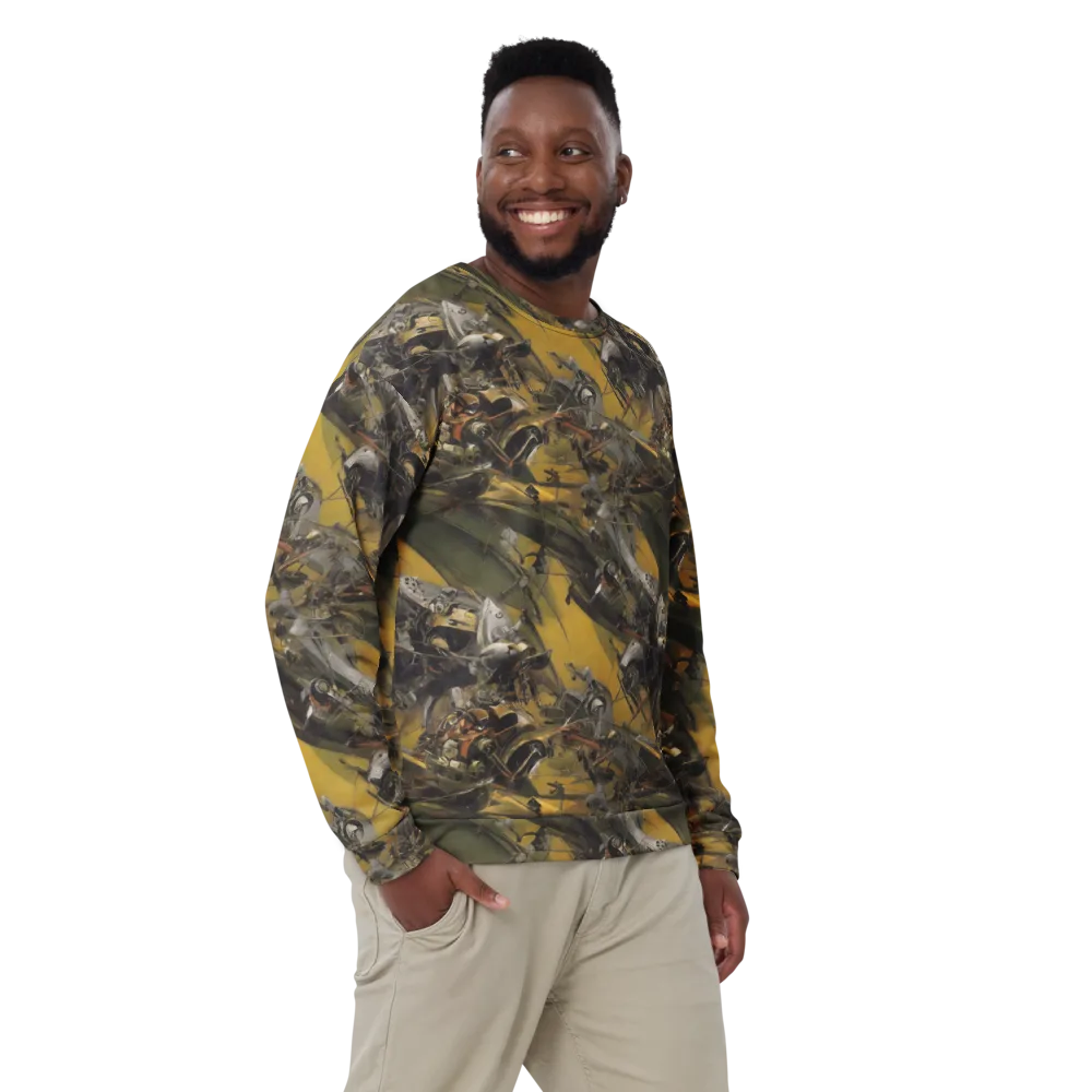 Ochre Momentum on Sweatshirt — Front