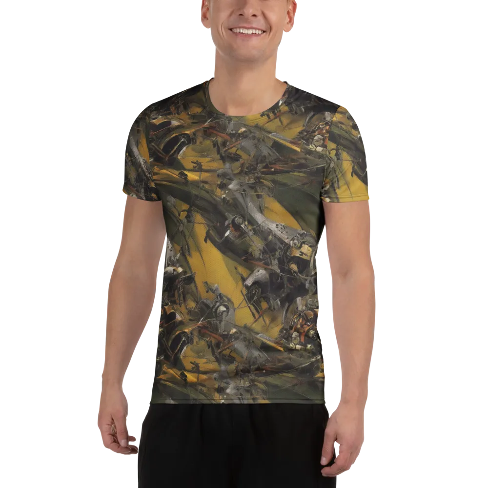 Ochre Momentum on Men's Athletic T-Shirt — Front