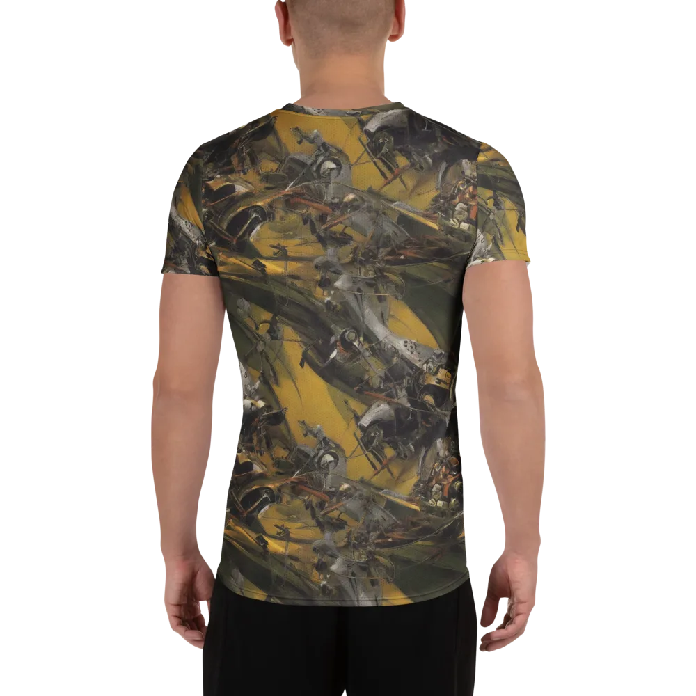 Ochre Momentum on Men's Athletic T-Shirt — Back