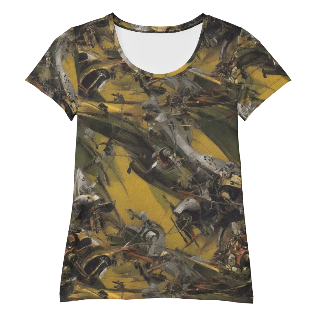 Ochre Momentum on Women's Athletic T-Shirt — Front