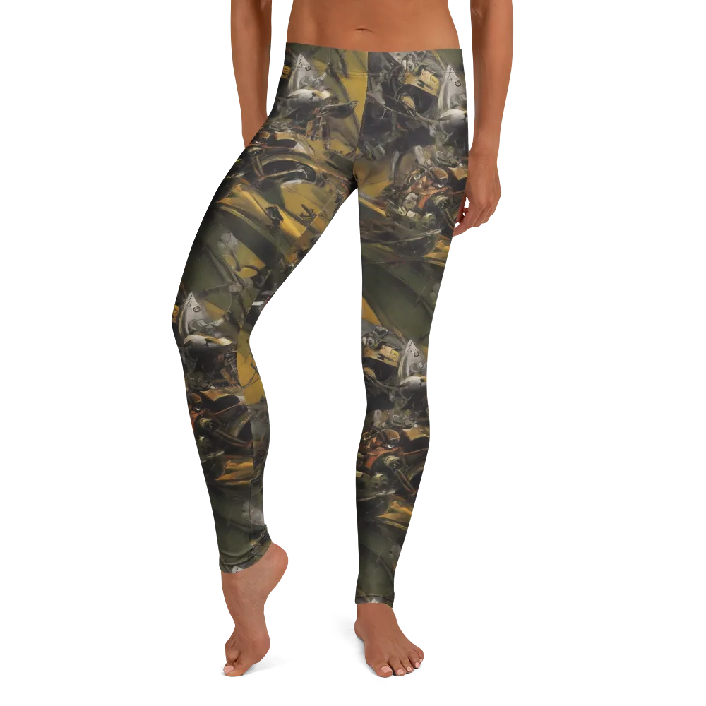 Ochre Momentum on Leggings — Front