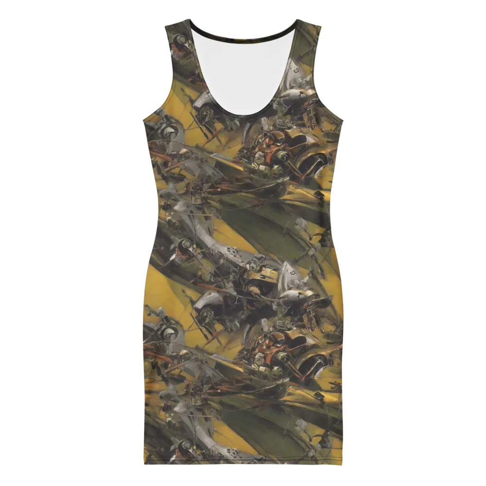 Ochre Momentum on Bodycon Dress — Front