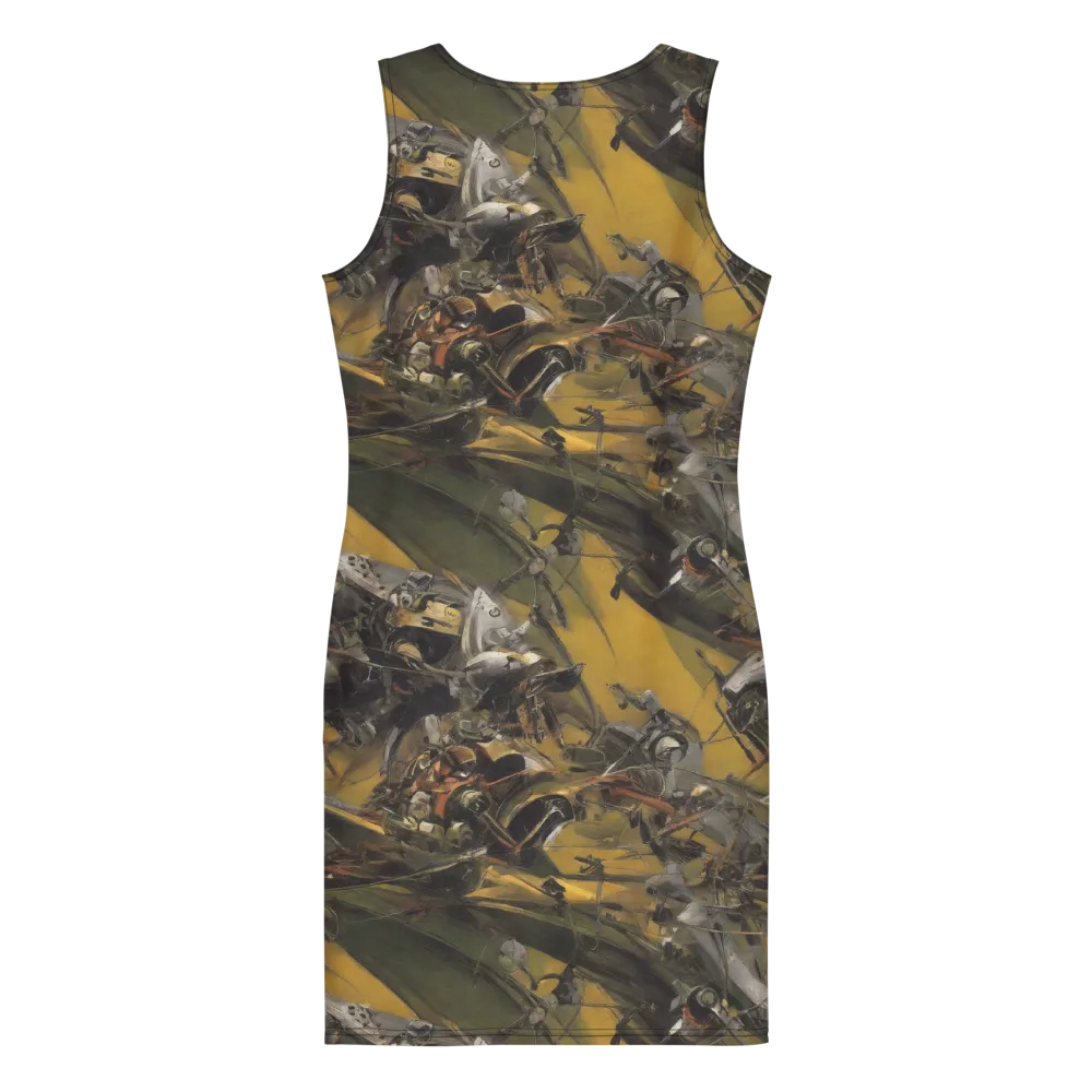 Ochre Momentum on Bodycon Dress — Back