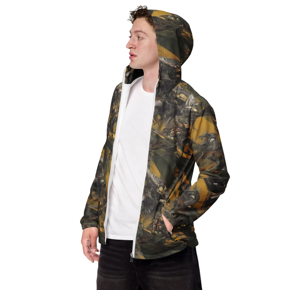 Ochre Momentum on Men's Windbreaker — Left Front