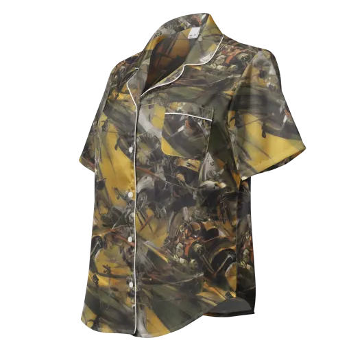 Ochre Momentum on a Women's Short Sleeve Pajama Top