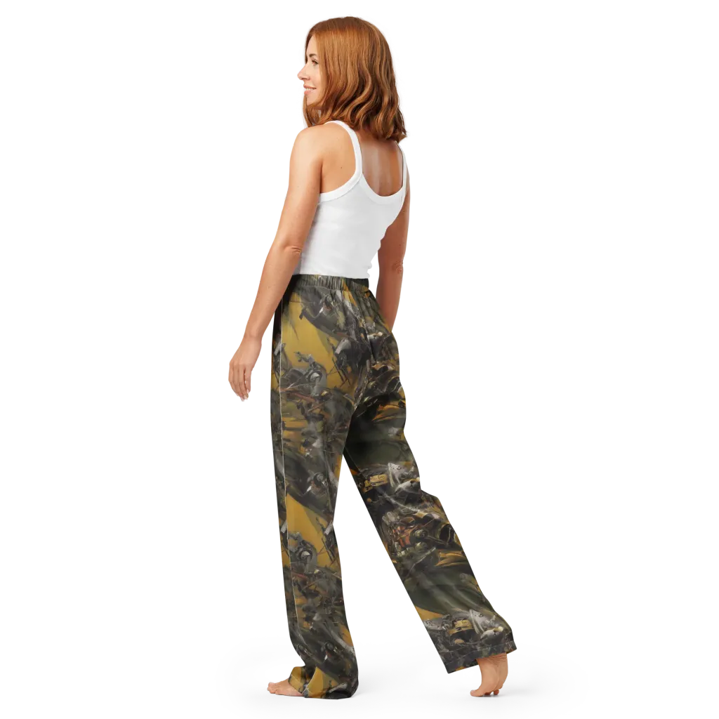 Ochre Momentum on Women's Pajama Pants — Back
