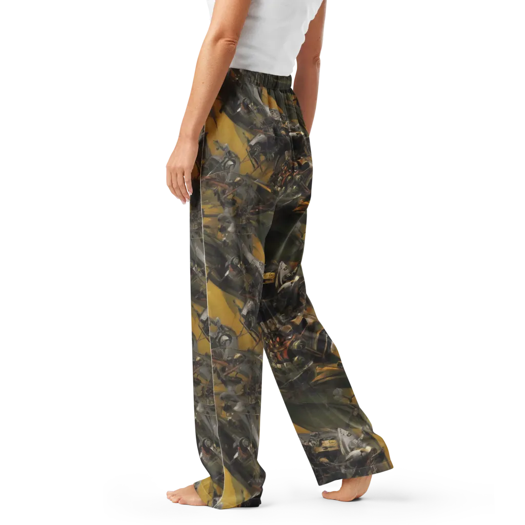 Ochre Momentum on Women's Pajama Pants — Left