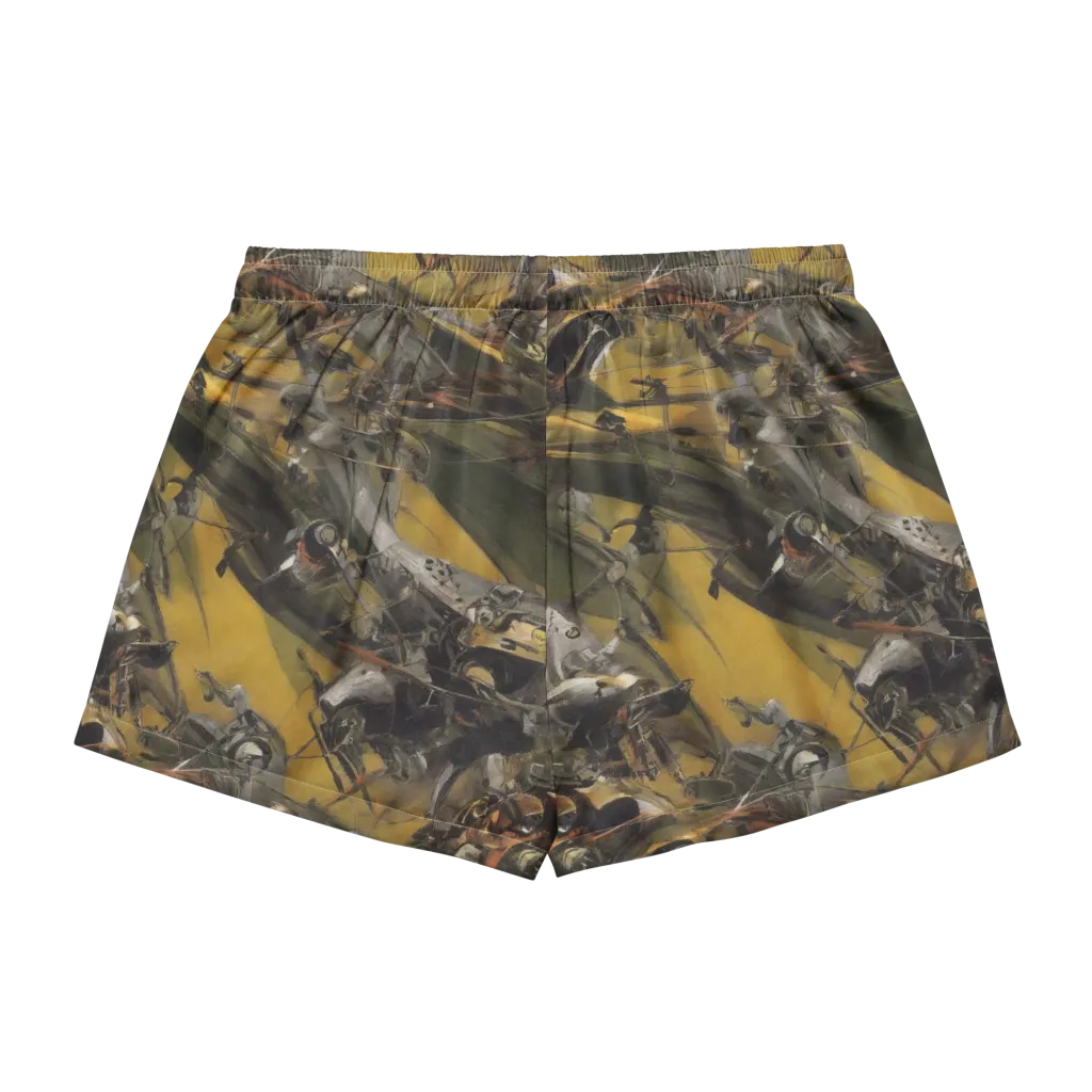 Ochre Momentum on Women's Pajama Shorts — Back