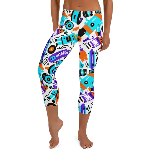 Robo Rave on a Capri Leggings
