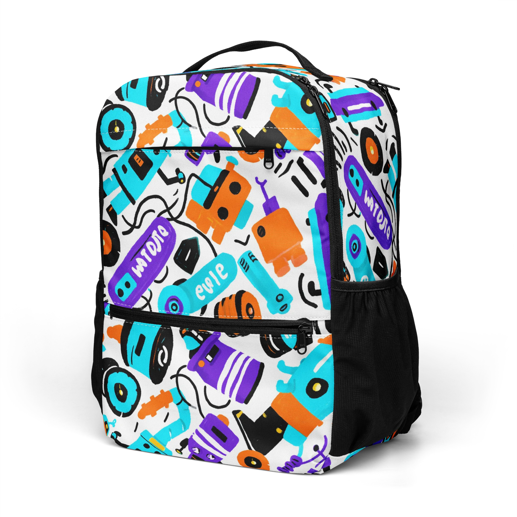 Robo Rave on Utility Backpack — Left Front