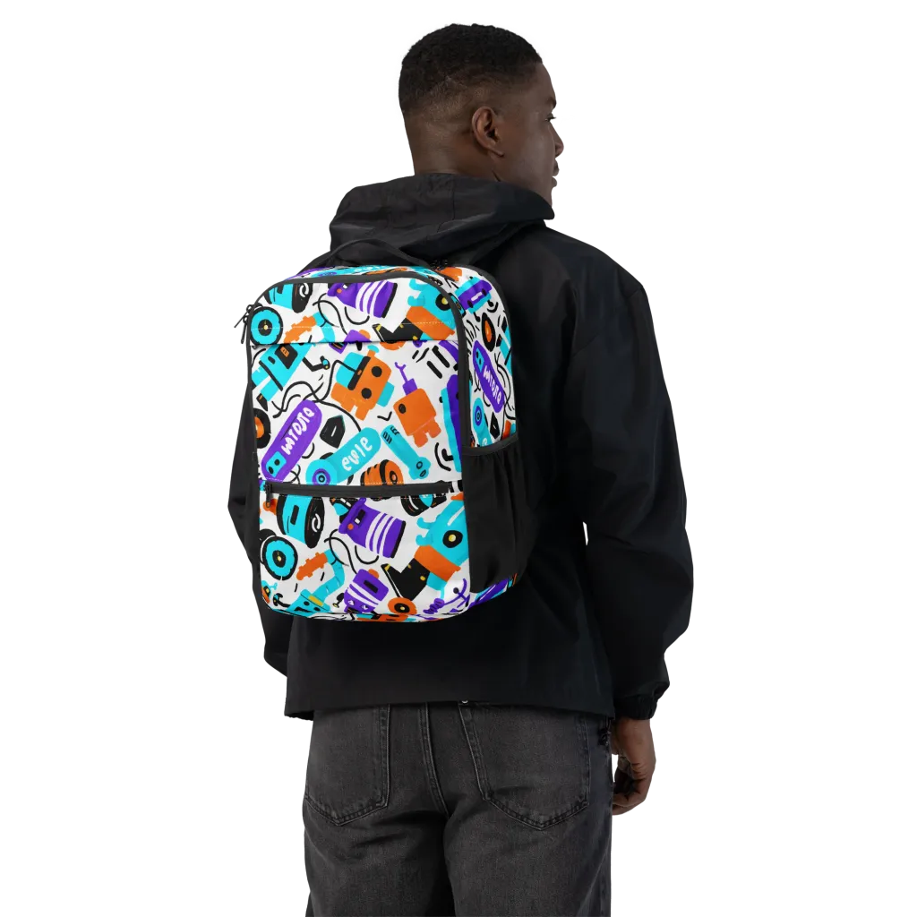 Robo Rave on Utility Backpack — Back
