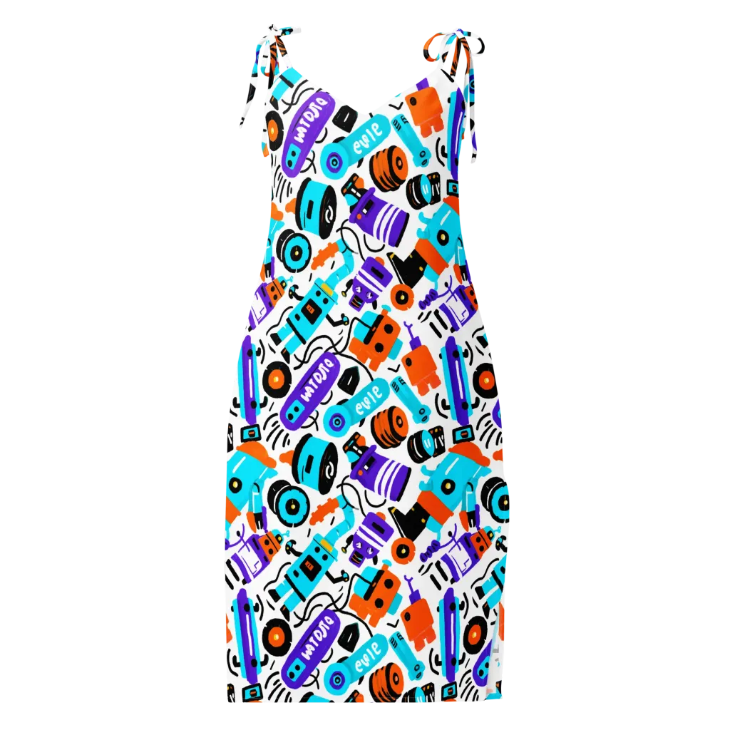 Robo Rave on Slip Dress — Front
