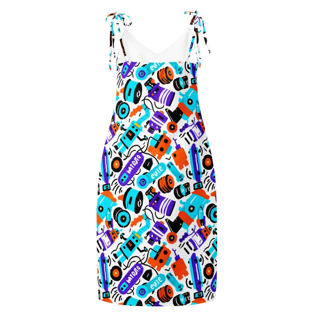 Robo Rave on Slip Dress — Back