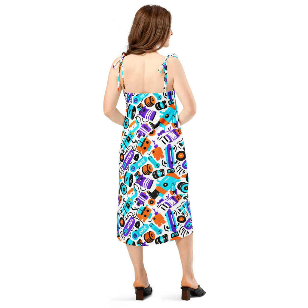 Robo Rave on Slip Dress — Back
